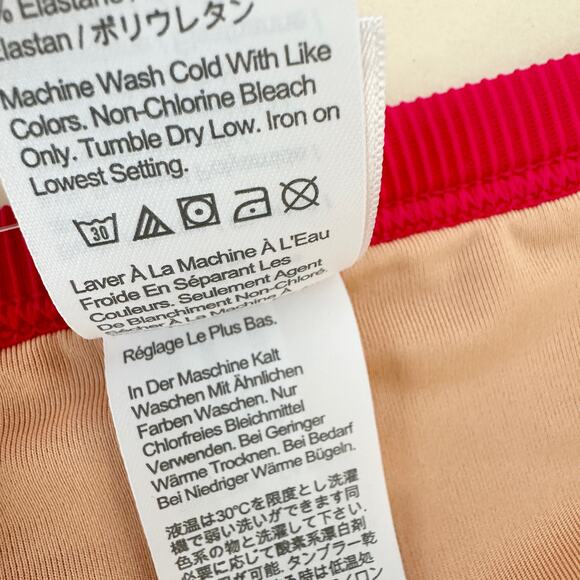 J.Crew Ribbed Trim Hipster Full Coverage Bikini Bottom Pink Beach Resort M NWT - Picture 9 of 10